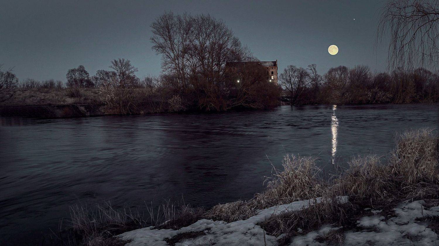 река быстрая сосна, половодье, полнолуние, адамова мельница, ливны,, Николай Бологов