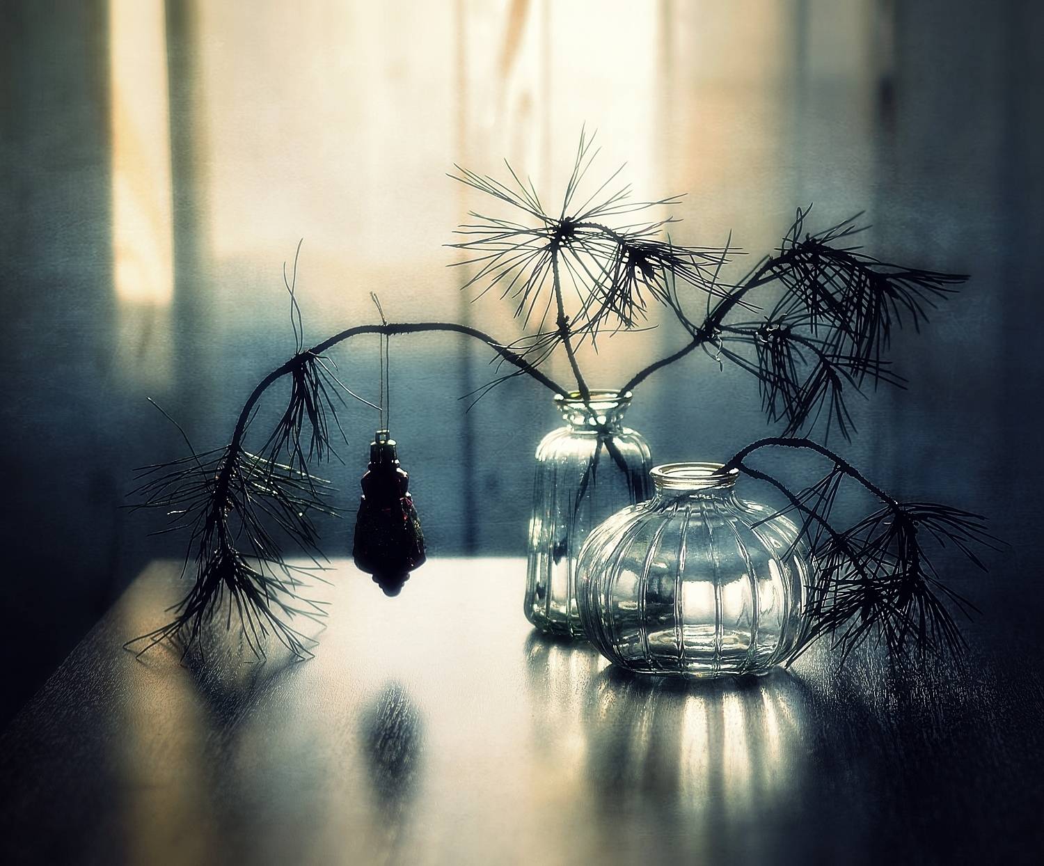 натюрморт,стекло,сосна,праздник,зима, Наталия К