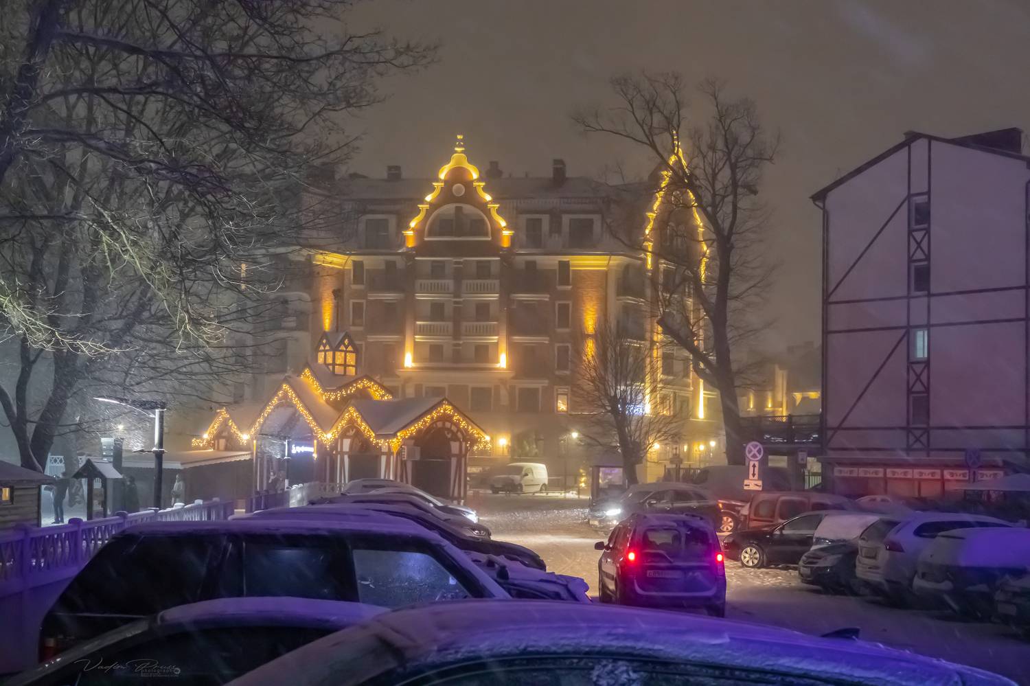 Рождество, Зеленоградск,Россия, курорт, зима, улица, фотография, ночь, Свирин Вадим, город, Christmas, Zelenogradsk, Russia, resort, winter, street, photography, night, Vadim Svirin, city, Vadim Svirin