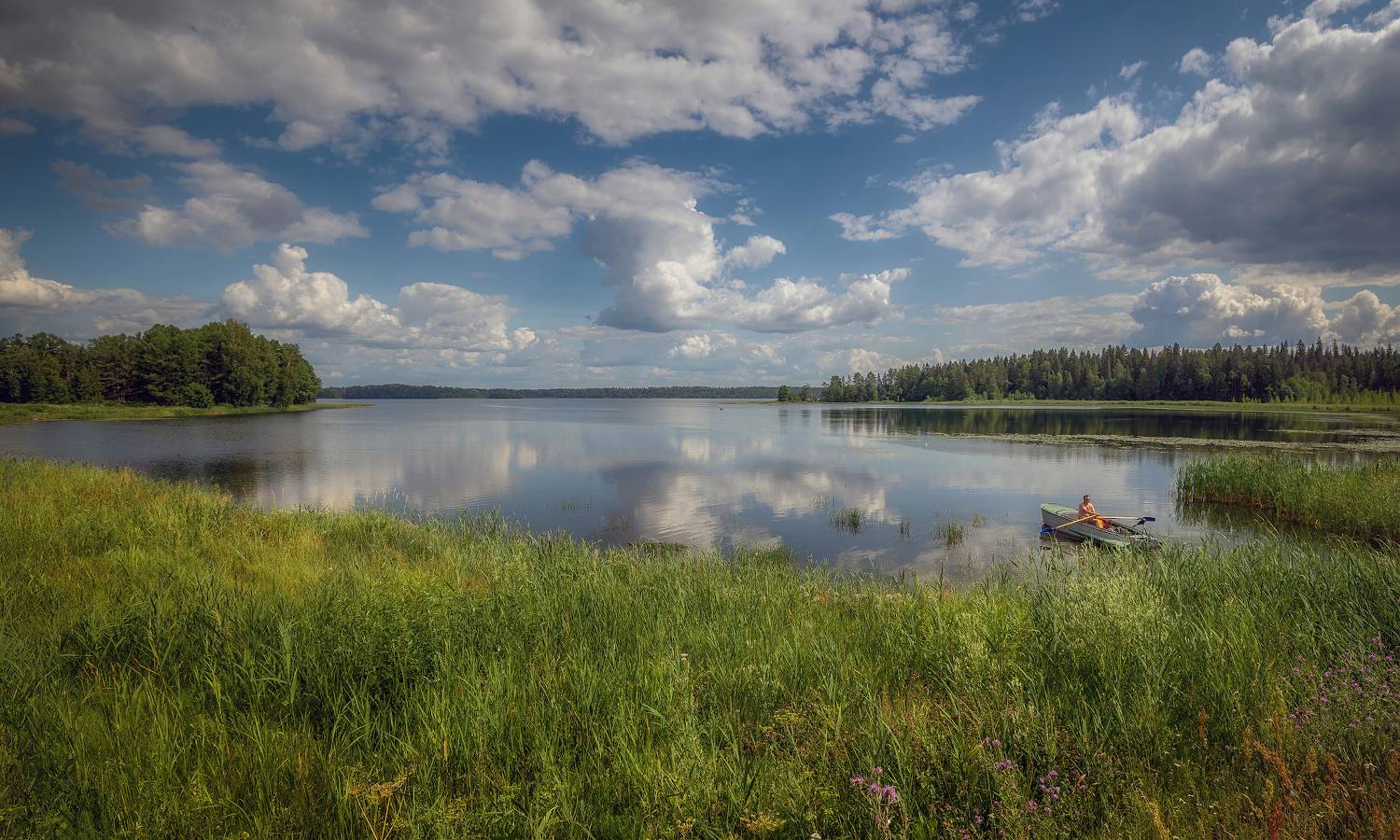 лето, озеро, Валдай, Сергей Аникин
