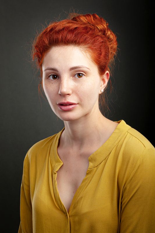 девушка, портрет, рыжая  фото превью