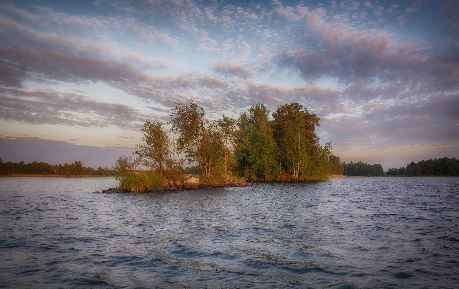 Лето, остров, озеро, вуокса, Сергей Аникин