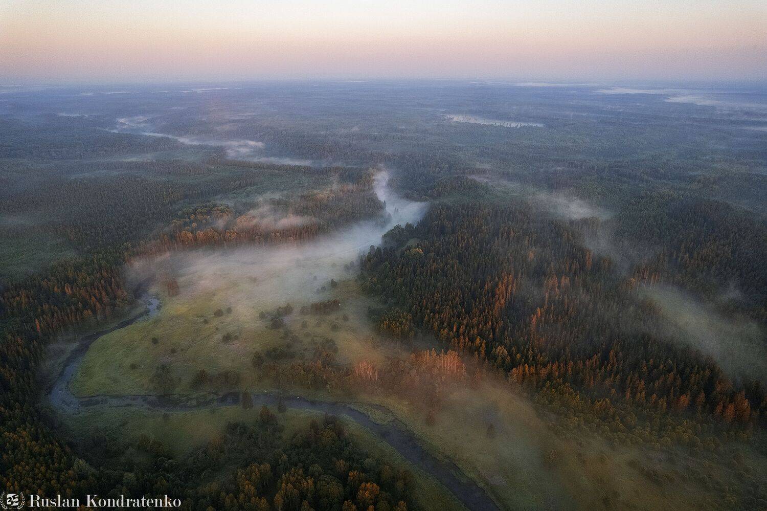 ленинградская область, рассвет, закат, лемовжа, topdown, аэрофотография, аэрофото, Кондратенко Руслан
