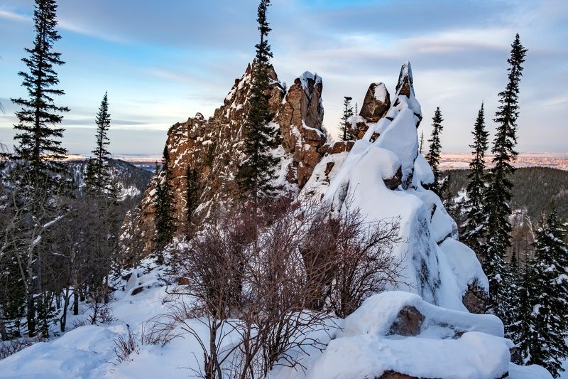 Зимним вечером на Китайской стенке. фото превью