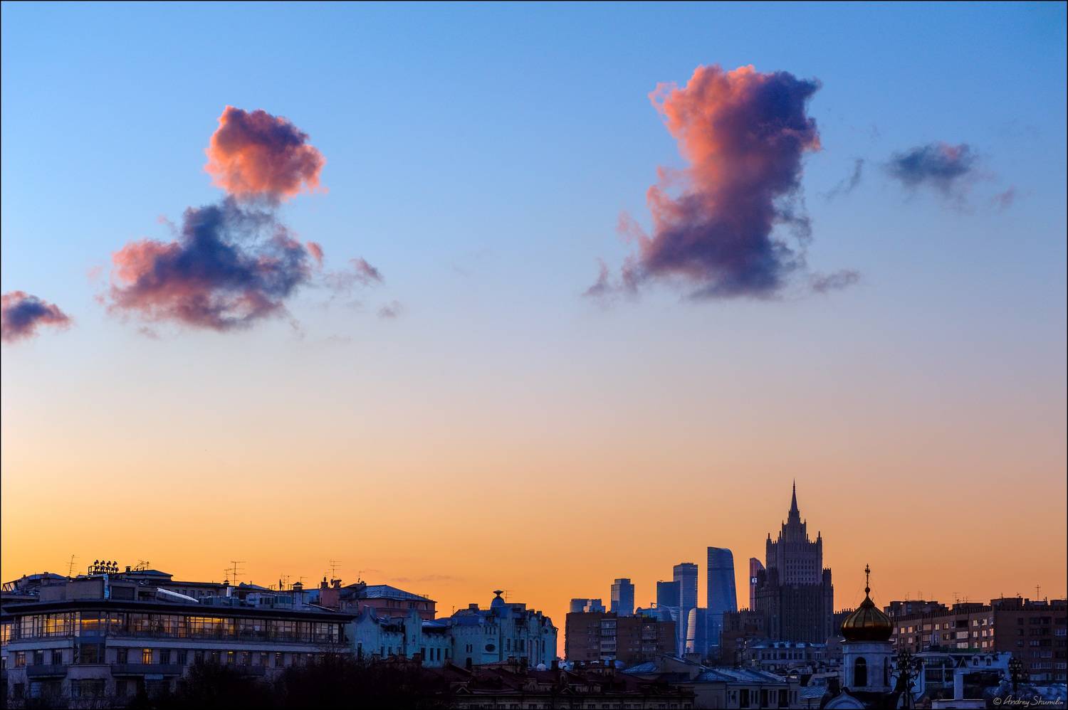 москва, вечер, закат, Андрей Шумилин