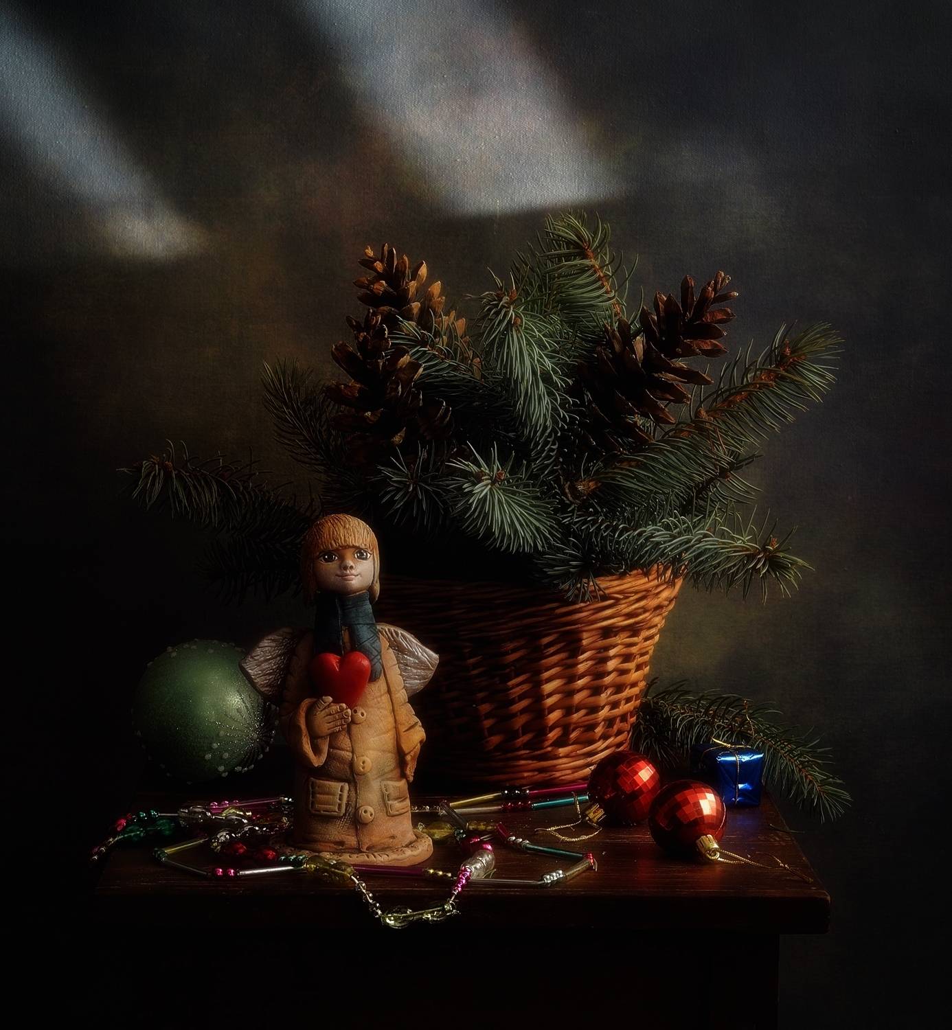 натюрморт,композиция,праздник,зима,рождество,ангел, Наталия К