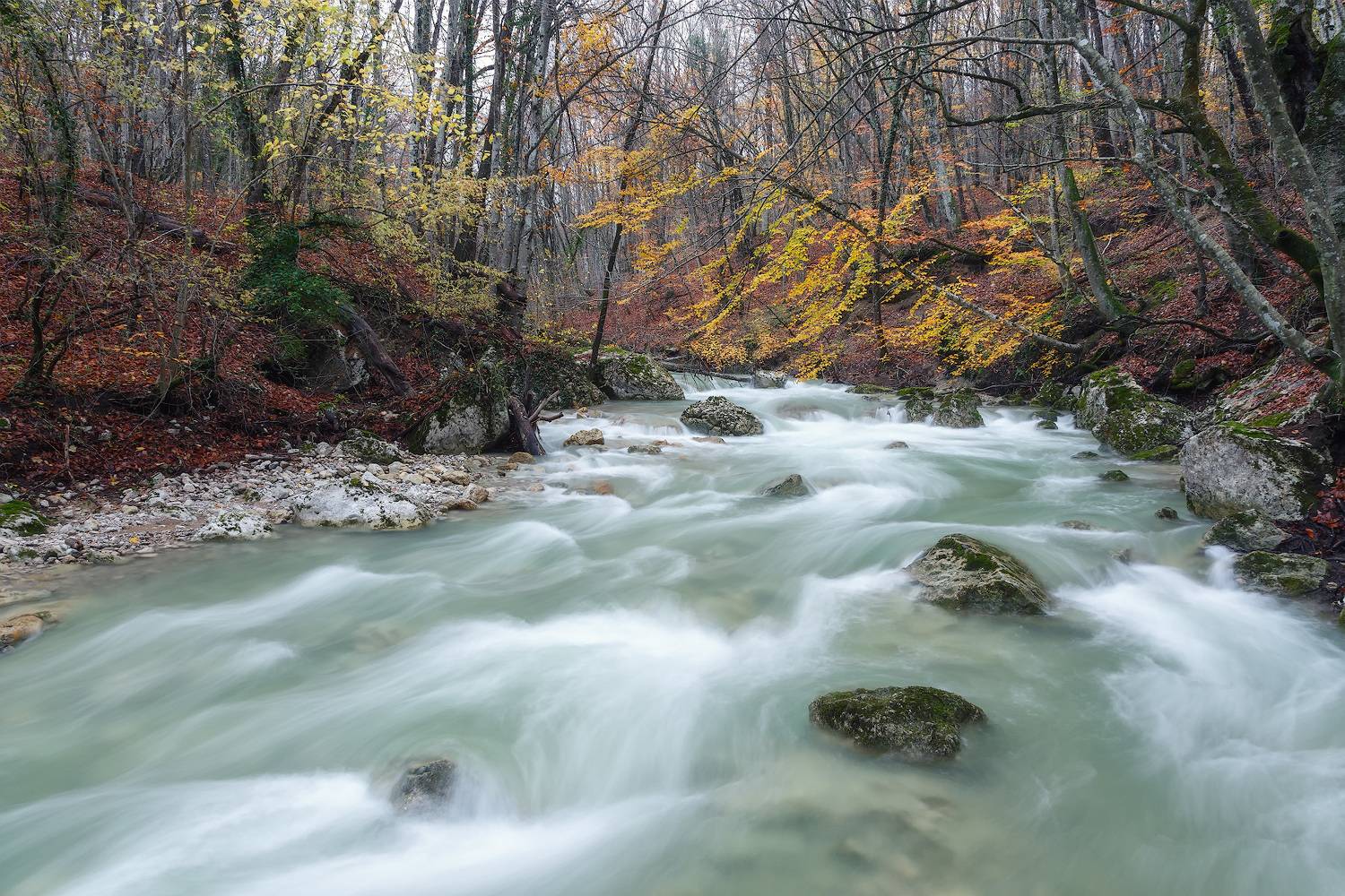 крым, осень, каньон., Владимир Дубинин