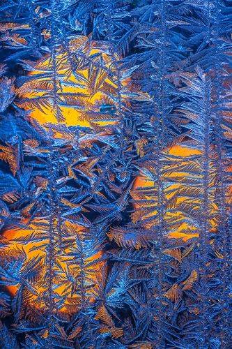 Морозные узоры на стекле