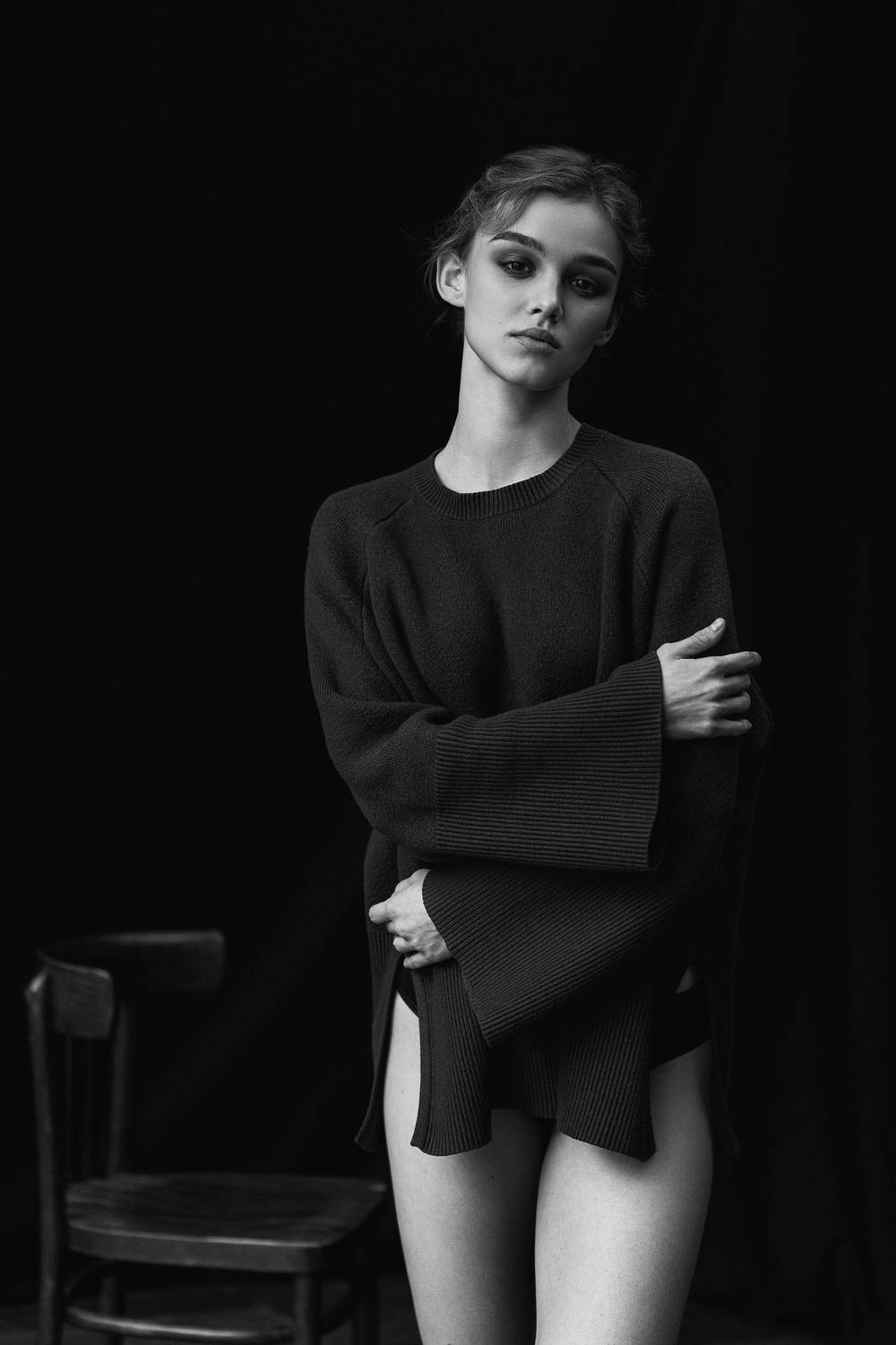 portrait, art, bnw, girl, woman, beautiful, canon, tamron, 70-200mm, Ковалев Иван