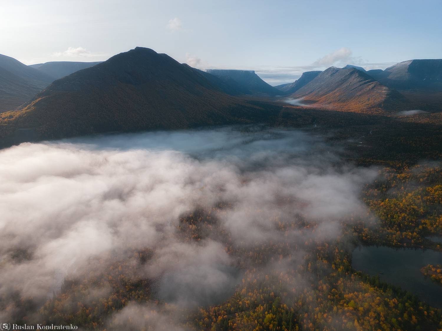 хибины, осень, кольский полуостров, горы, кольский, облака, полигональные озера, туман, Кондратенко Руслан