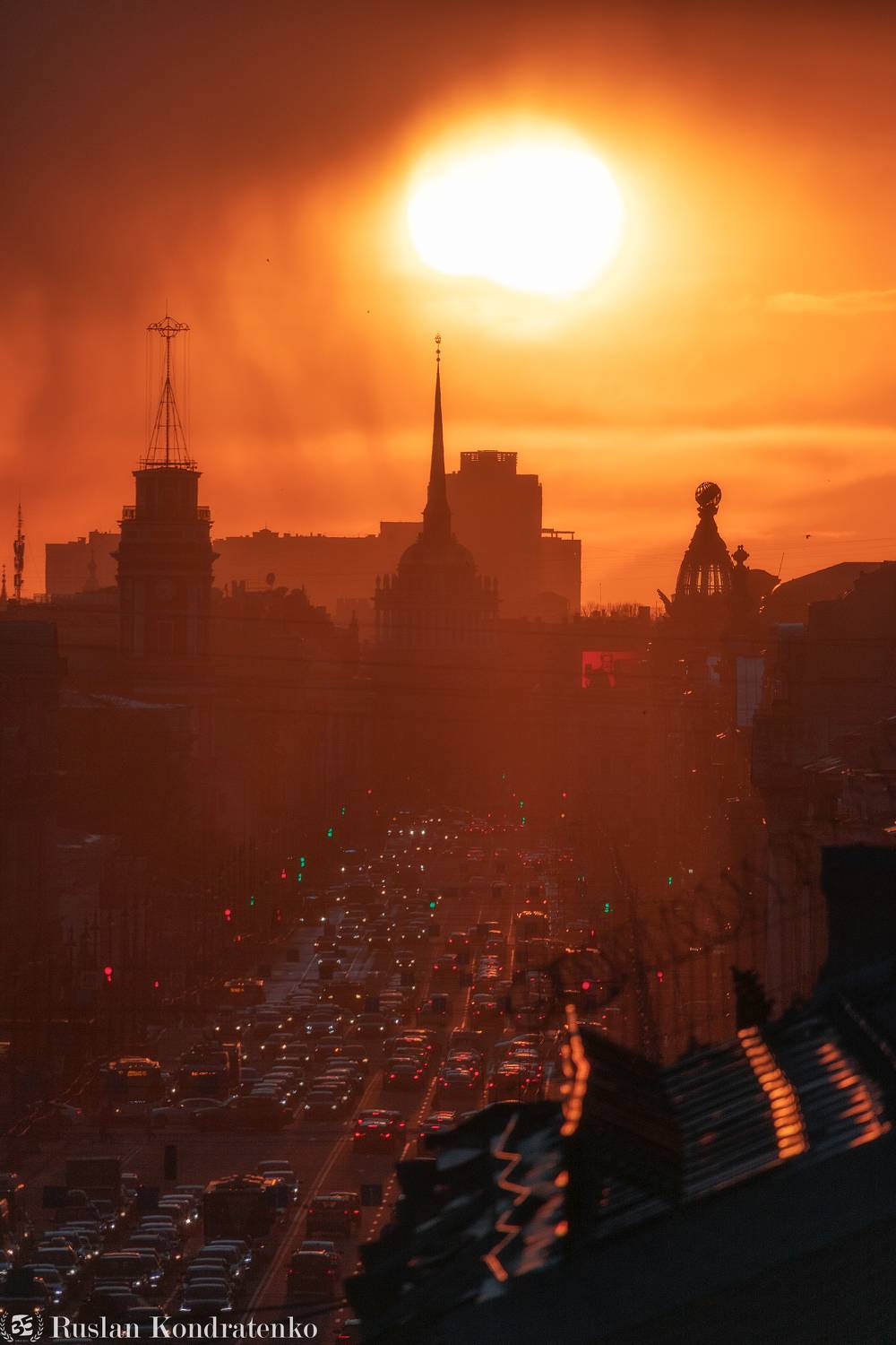 санкт-петербург, закат, невский проспект, прострел, Кондратенко Руслан