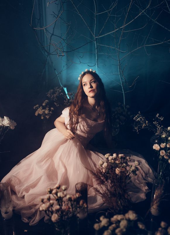 постановочное фото, женский портрет, портрет, сказка, сказка на фото, винтаж, canon, fairytale Принцесса цветов фото превью