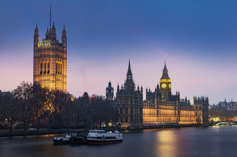 вечер, река, город, сити, лондон, англия, великобритания, темза, ночь, вестминстерский дворец, вестминстер, биг-бен, биг бен, london, uk, england, tower, thames, river, evening, night, palace of westminster, palace, westminster, big ben, winter Вестминстерский дворец / Palace of Westminster фото превью