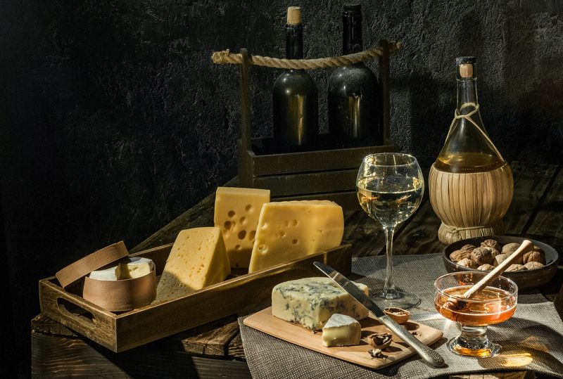 сыр, вино Любовь к сыру фото превью