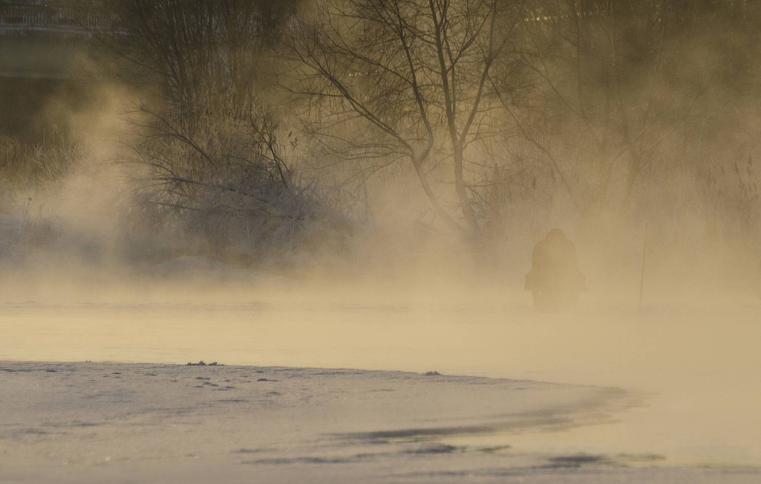 зима река упа рыбалка, Михаил Агеев