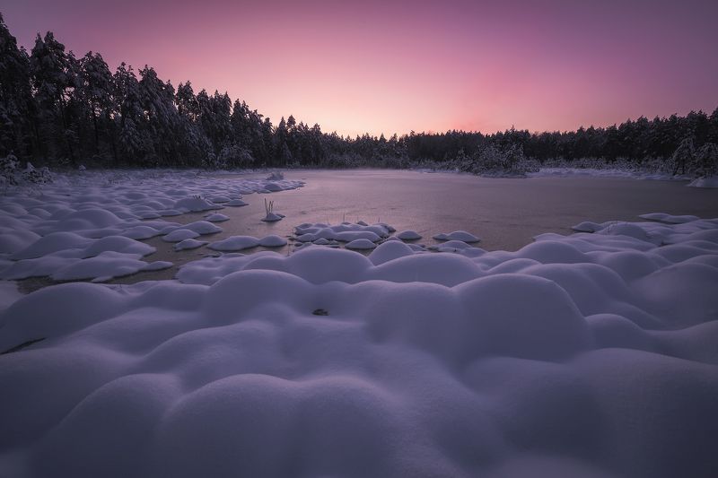 Снежный вечер фото превью