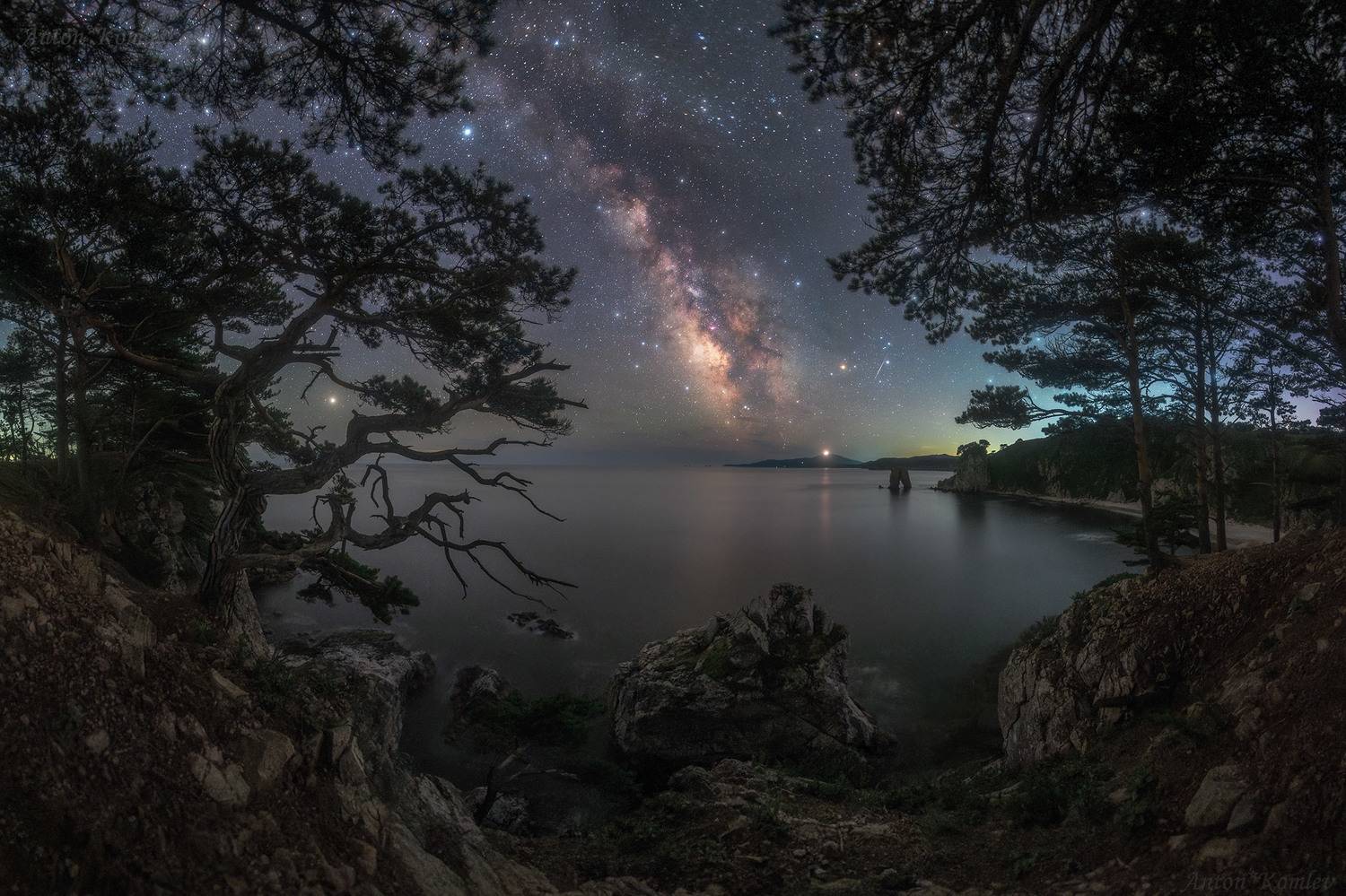 млечный путь, звезды, ночь, японское море, дальний восток, приморье, Антон Комлев