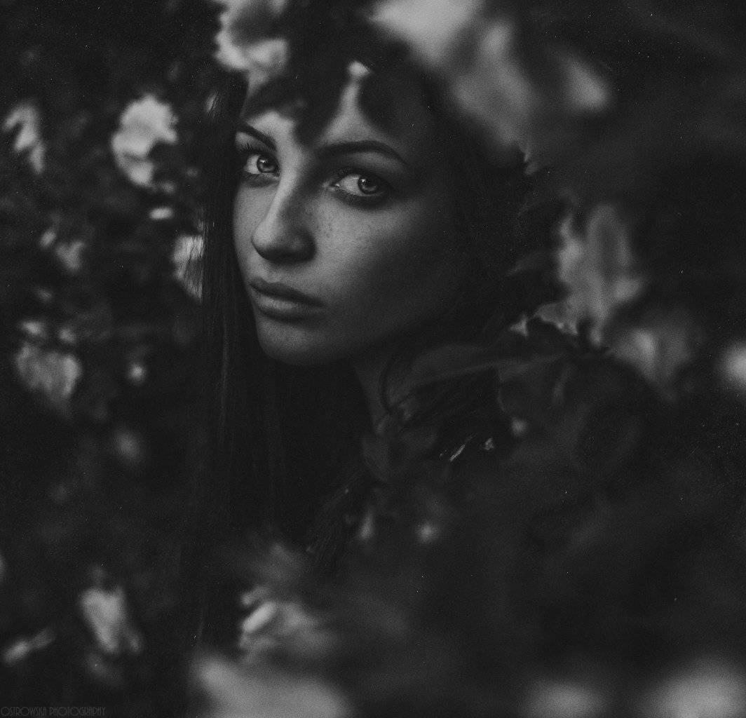 black&white, b&w, woman, portrait,  female,  girl, eyes, face, Daria Ostrowska