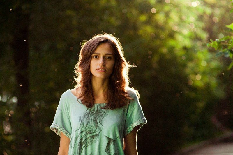 закат вечер девушка Летний вечер фото превью