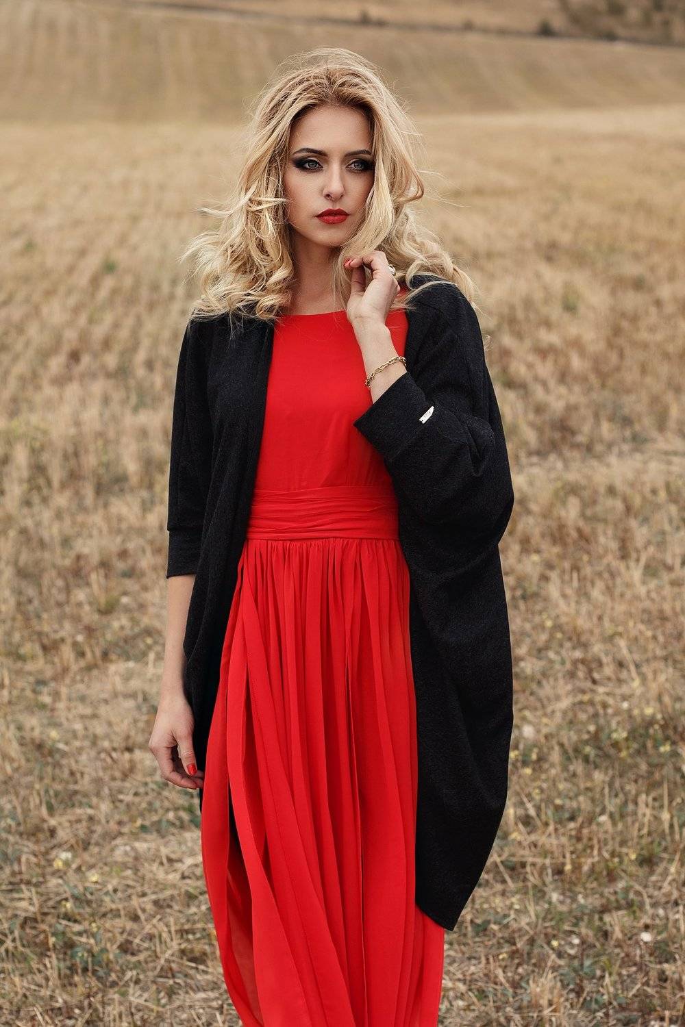 girl, red, dress, air, model, light, Александр Погорелов
