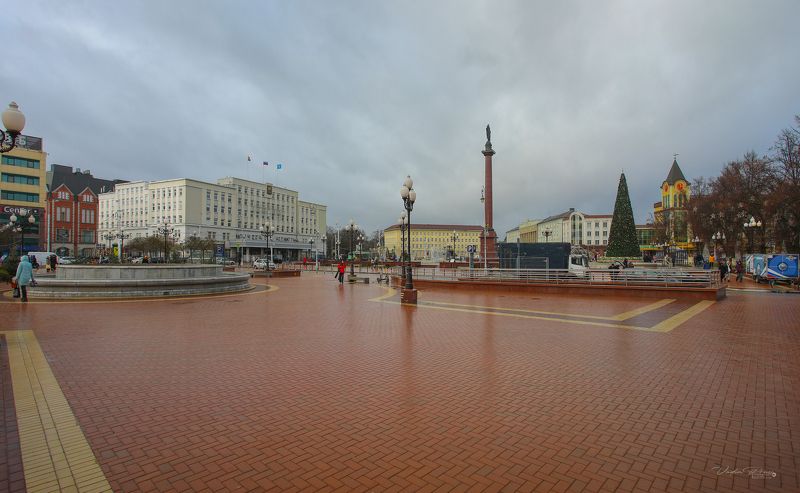 Калининград, Россия, центр, город, улица, здание, зима, площадь Победы, день, фотография, Свирин Вадим, Kaliningrad, Russia, center, city, street, building, winter, Victory Square, day, photograph, Vadim Svirin Центр Калининграда фото превью