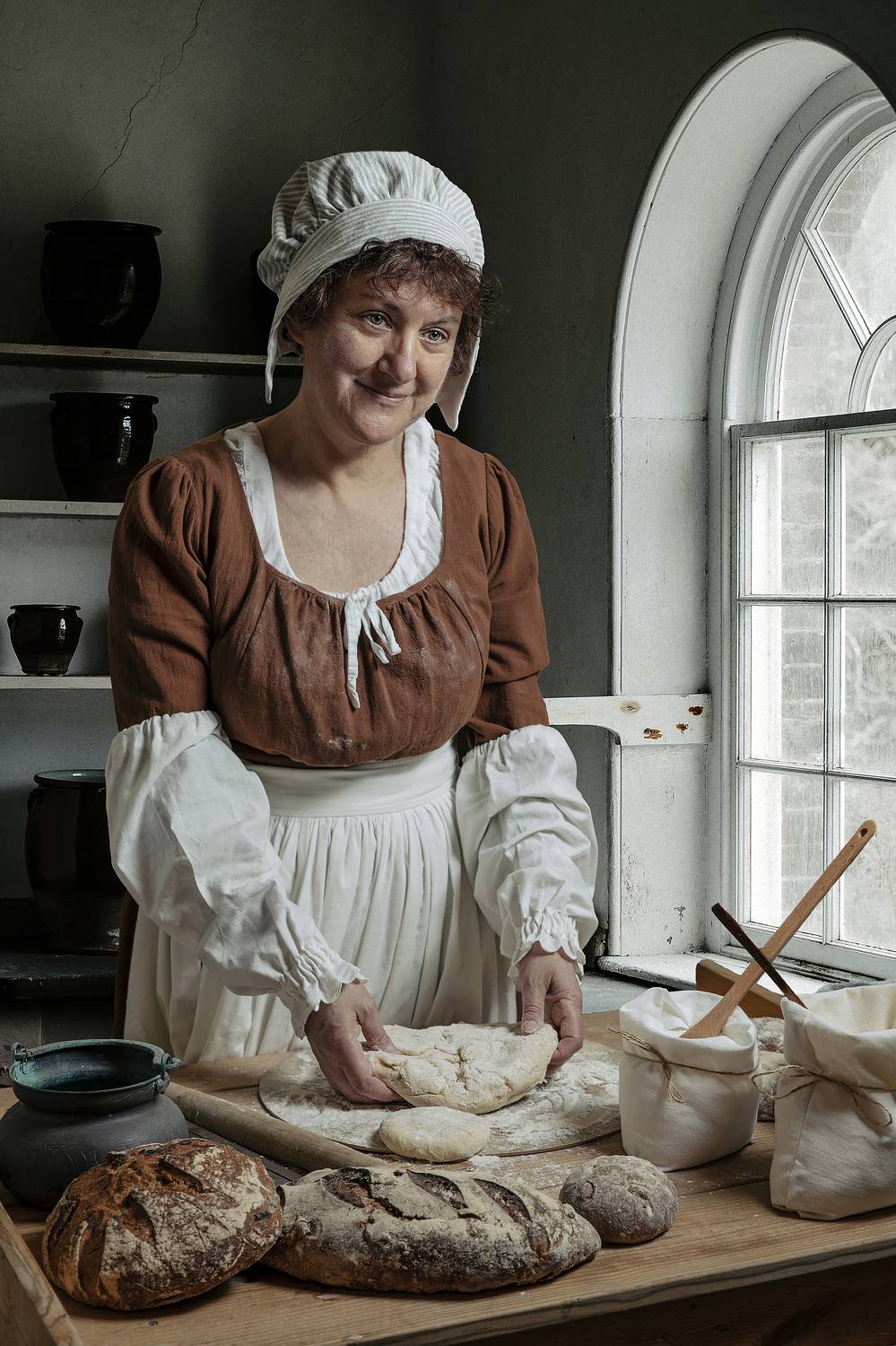 жанровый портрет, ренессанс, чепец, кухня, окно, женщина., Горбачева Маментьева Татьяна