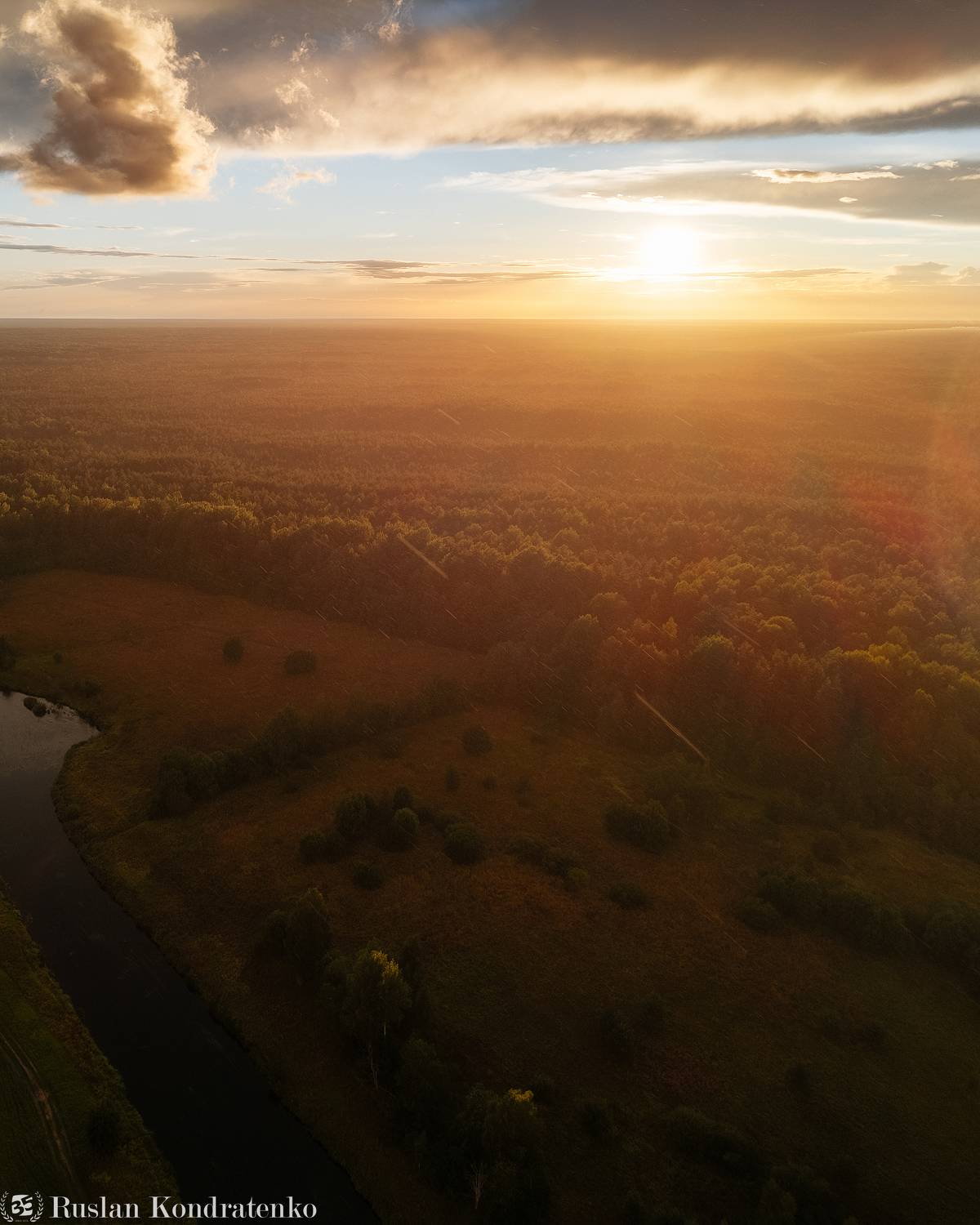 гроза, радуга, введенское, ленинградская область, тучи, облака, аэрофото, аэрофотография, Кондратенко Руслан