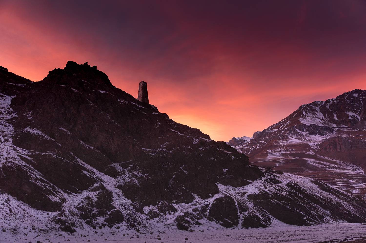 северная осетия, осетия, башни, горы, закат, куртатинское ущелье, Потапов Сергей