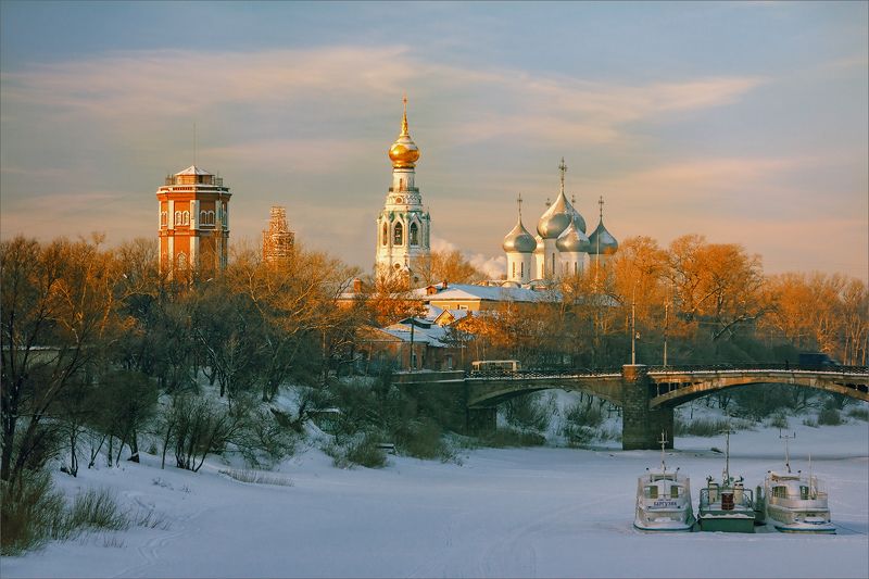 пейзаж, зима, город, вологда, утро, свет, цвет, александр никитинский Вологда, морозное утро... фото превью
