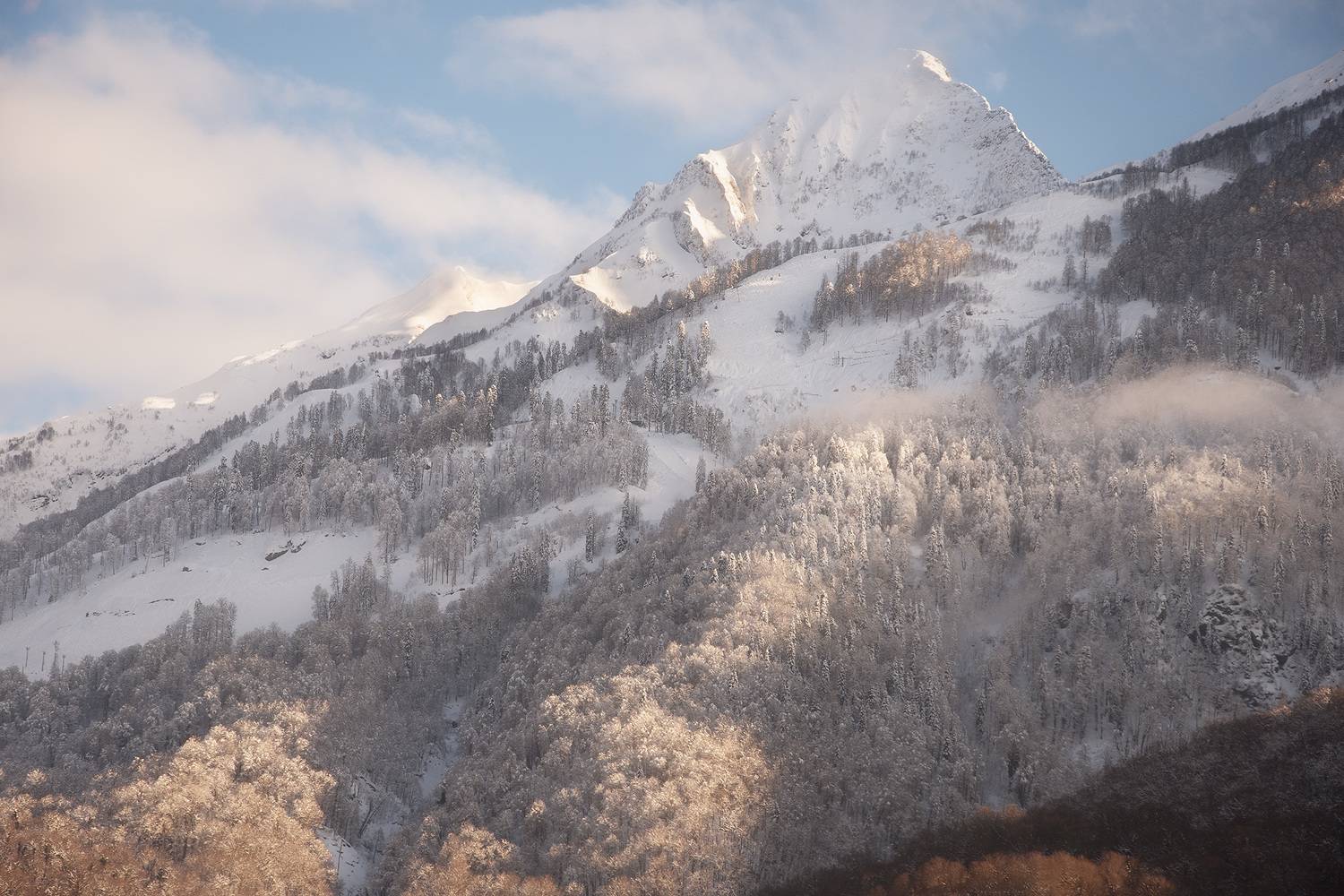 зима, горы, сочи, кавказский хребет, туман, Чавыкина Анастасия