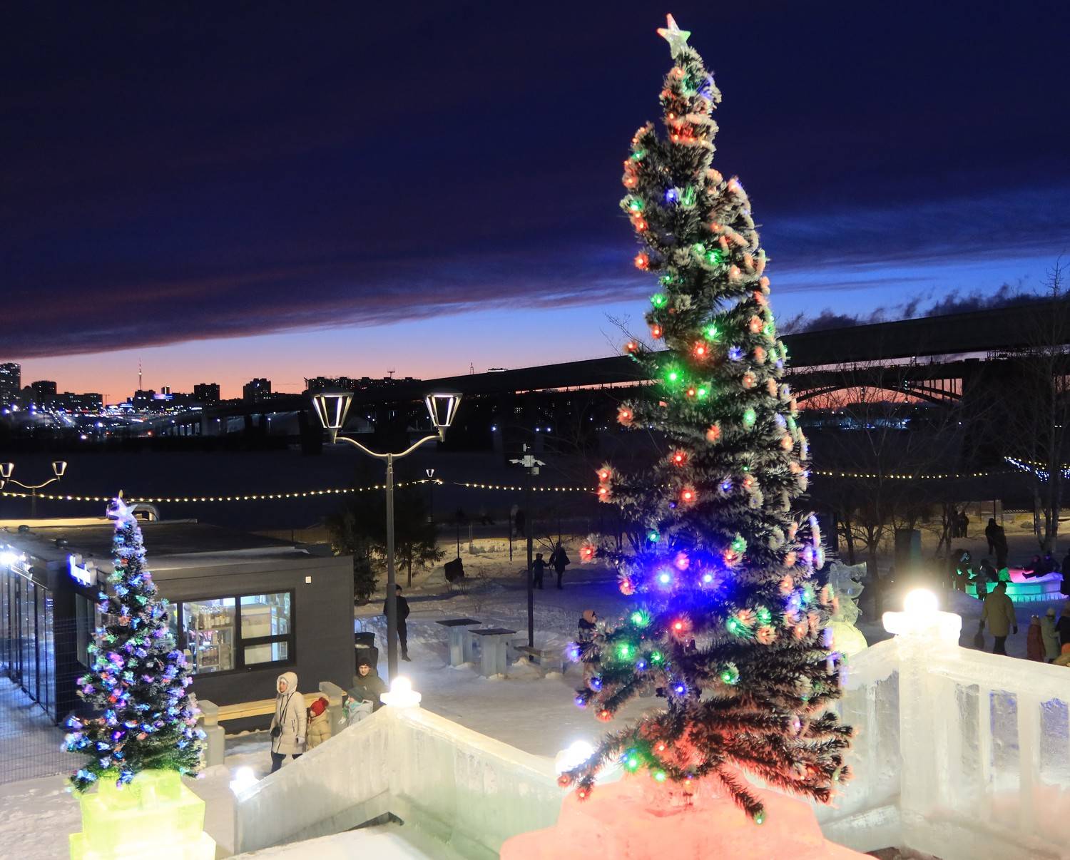 вечер,праздник,новый год,закат,новосибирск, Козлова Галина