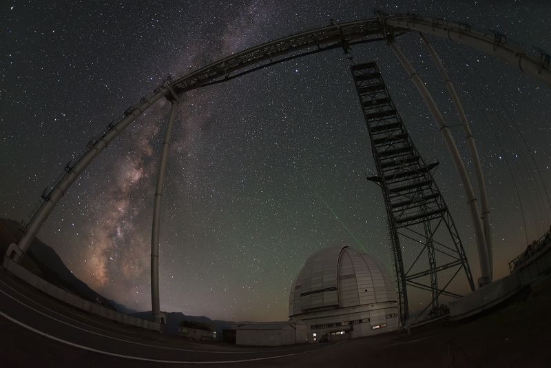 обсерватория, ночь, астрономия, звездное небо, млечный путь, звезды, observatory, night, astronomy, milky way, starry sky БТА ясной ночью фото превью