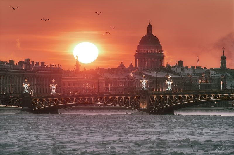 Закат на Неве фото превью