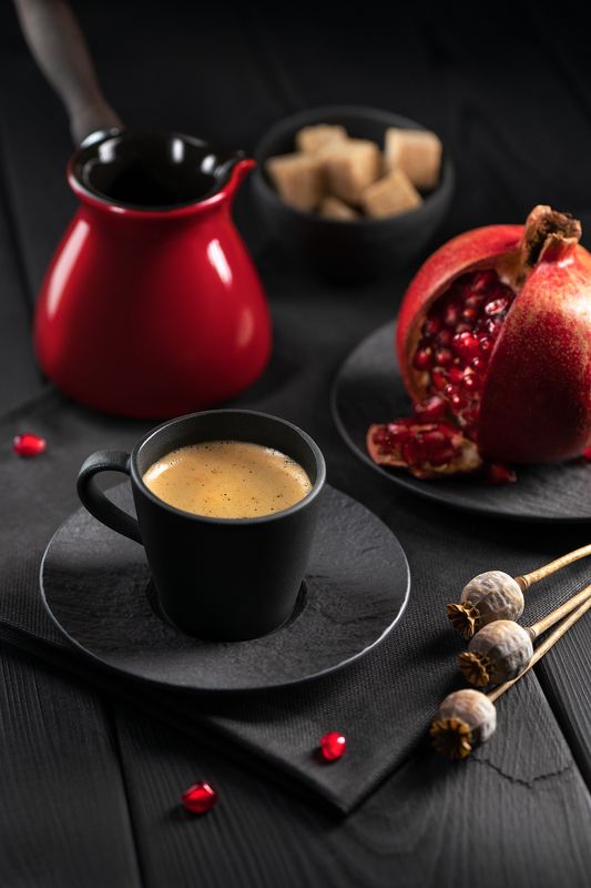 кофе, натюрморт, чашка, гранат По кофейку! фото превью