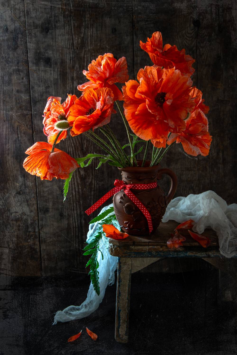 мак, натюрморт, красный, алый, весна, Анна Иванова