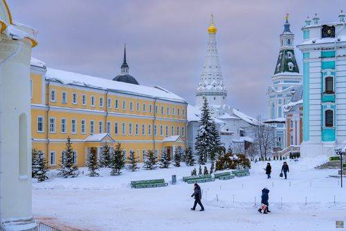 Морозный день в Троице-Сергиевой Лавре