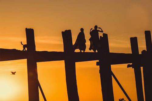 Мост Убэйн в Мандалае