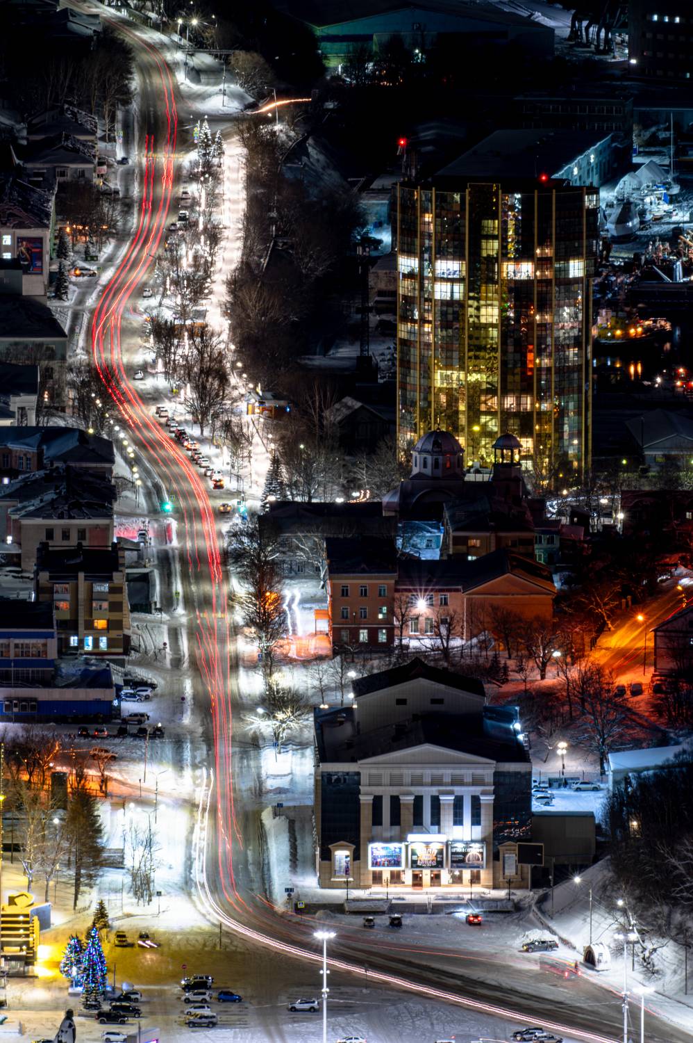 downtown, камчатка, ночь, город,, Козлов Иван