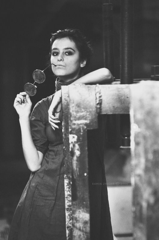 портрет, девушка, чб * * * фото превью