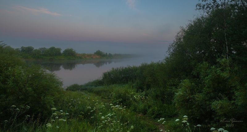 кологрив, унжа, река, туман, утро, костромскаяобласть  фото превью