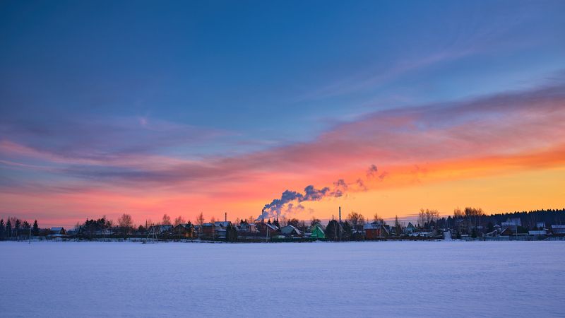 Зимние сумерки фото превью