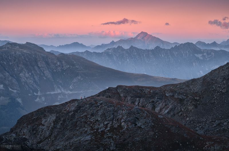 горы, архыз, закат, краски, кавказ Горы Архыза фото превью