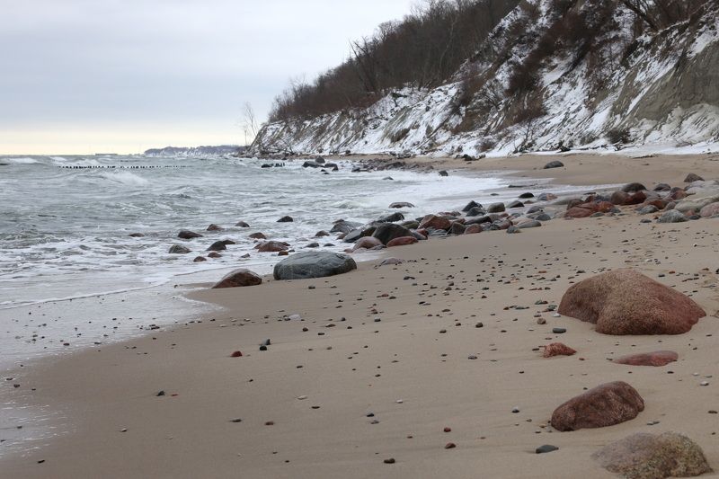 Зимний пляж фото превью