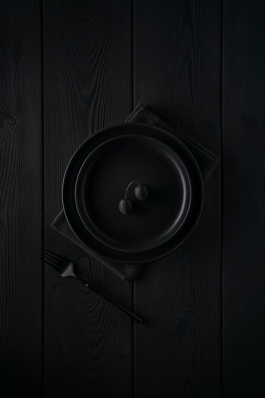 черный, монохром, оливки, эстетика Total black фото превью