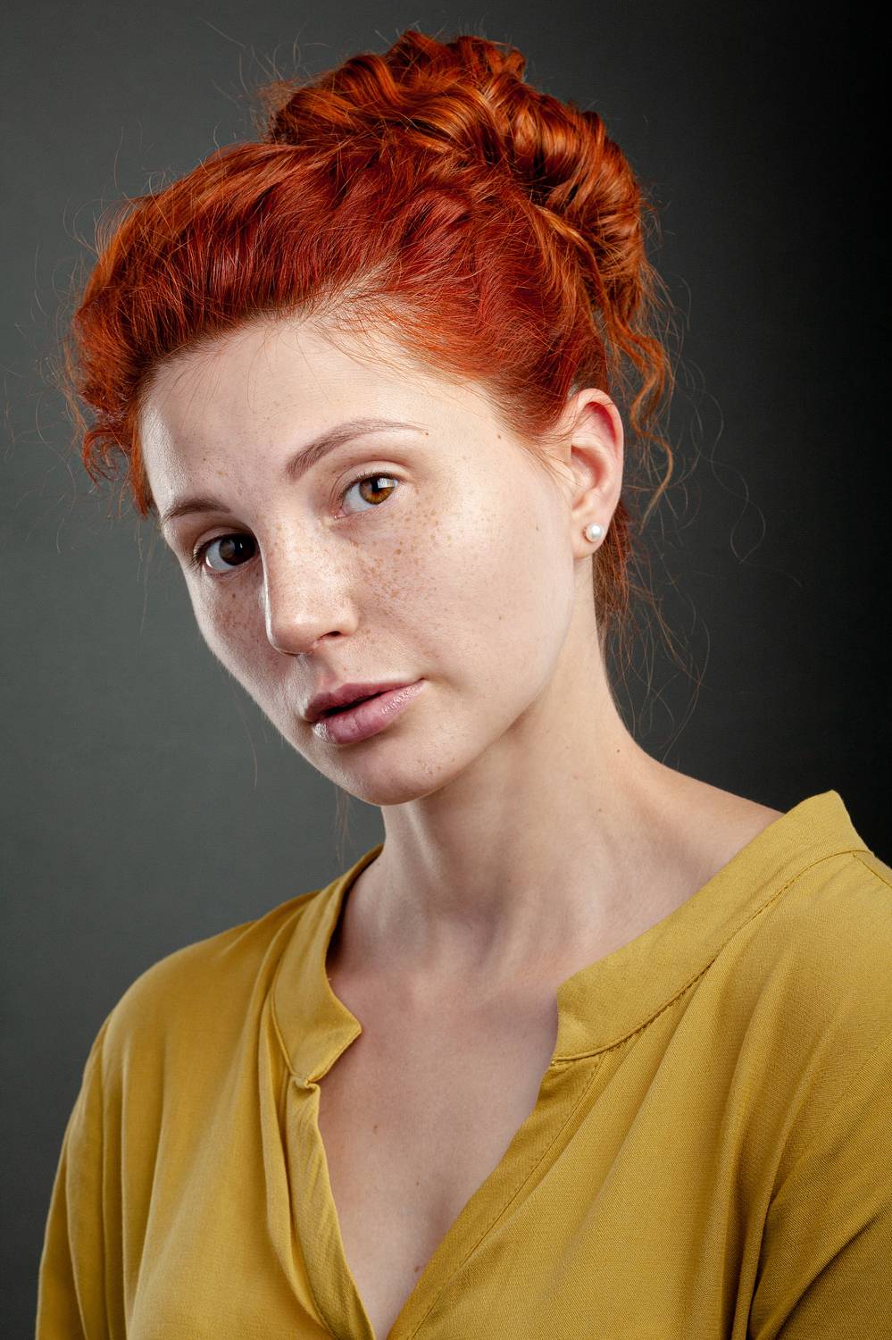 девушка, портрет, рыжая, Евгений Дёгтев