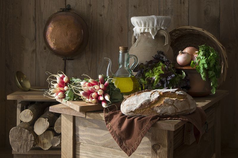 Still life with radishes фото превью