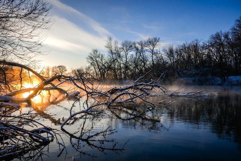 вечер, закат, пейзаж, ростовская область Вечер фото превью
