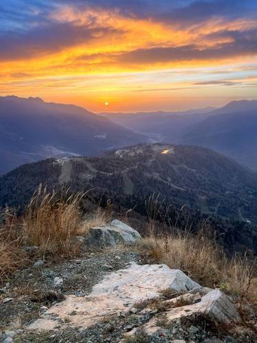 Закат на Красной Поляне (вид с Южной табунной)