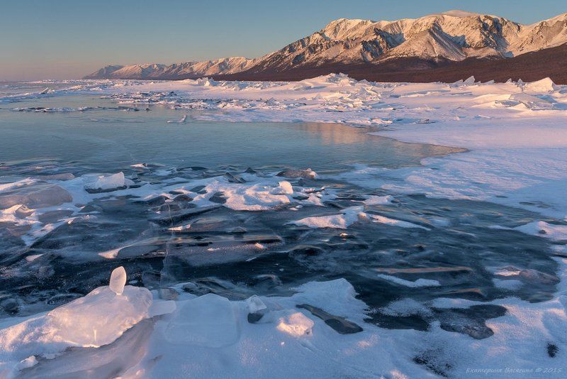байкал, лед, зима, снег, утро, рассвет, краски Когда встречаешь утро... фото превью