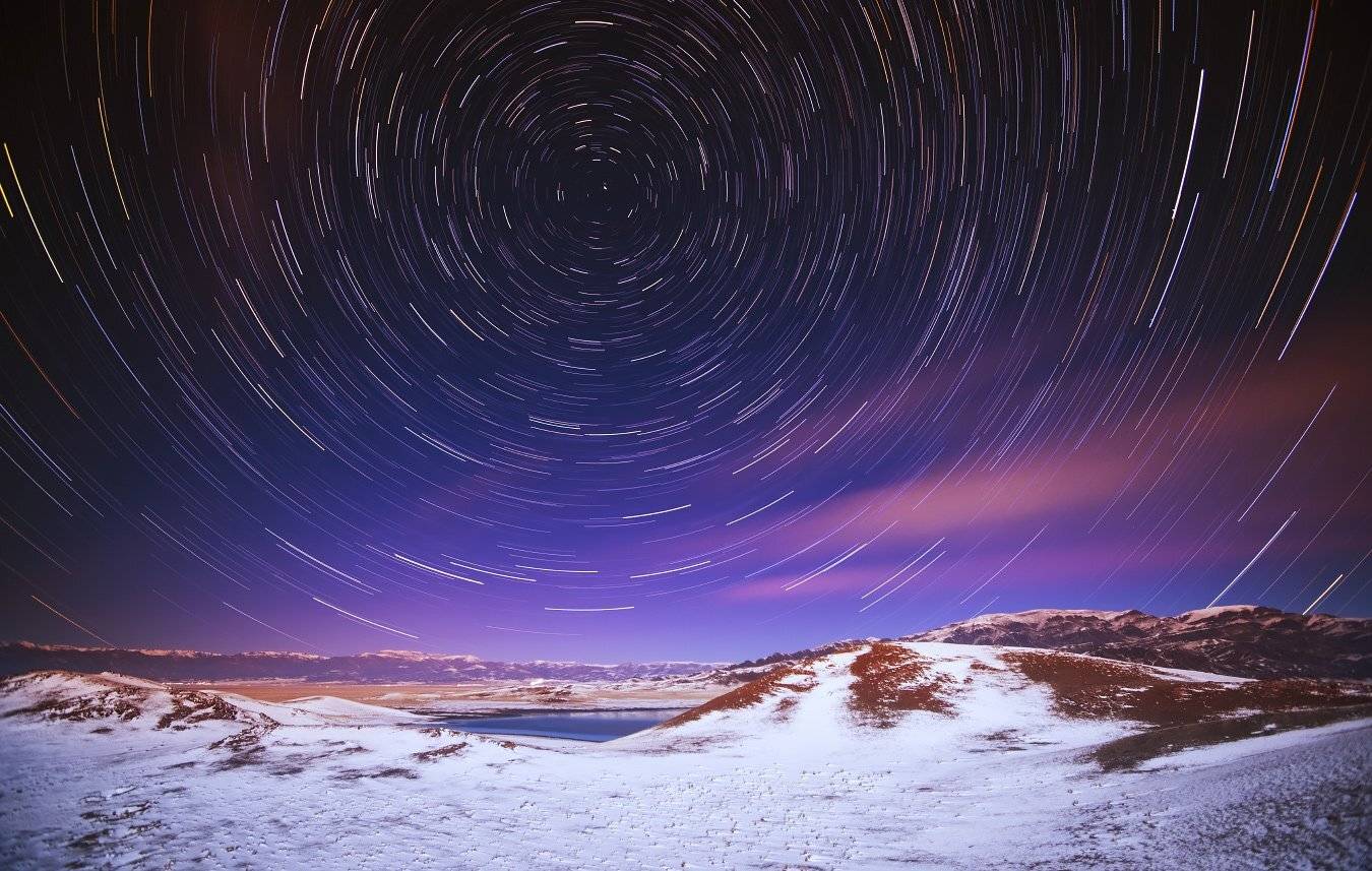 Startrails, Звездное небо, Ночь, Тузколь, Ольга Кулакова
